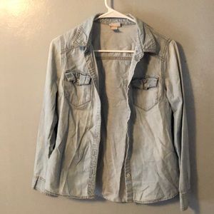 mossimo button down denim shirt